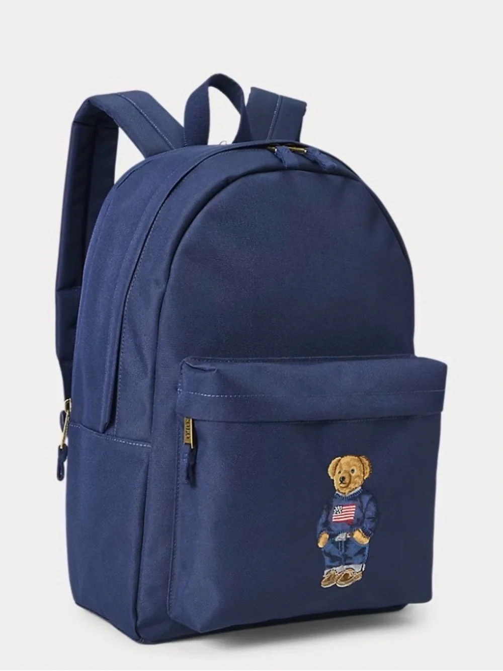 Polo Bear Backpack Navy Embroidered Backpack